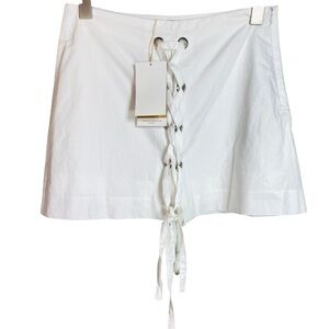 Zara White Tie Up Skort Skirt